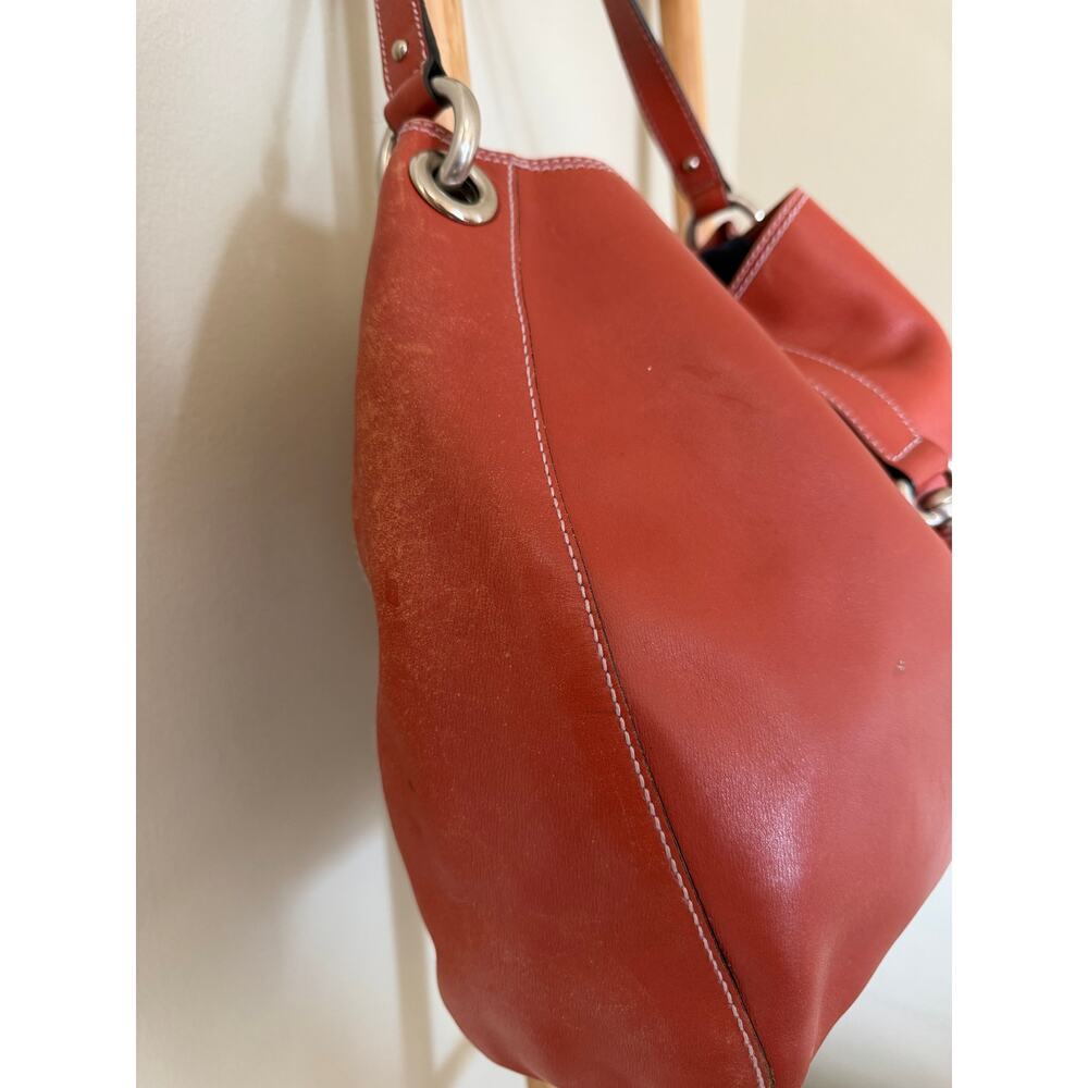 Marc Jacobs Collection Burnt Orange Leather Hobo Shoulder Bag Large - Picture 3 of 10